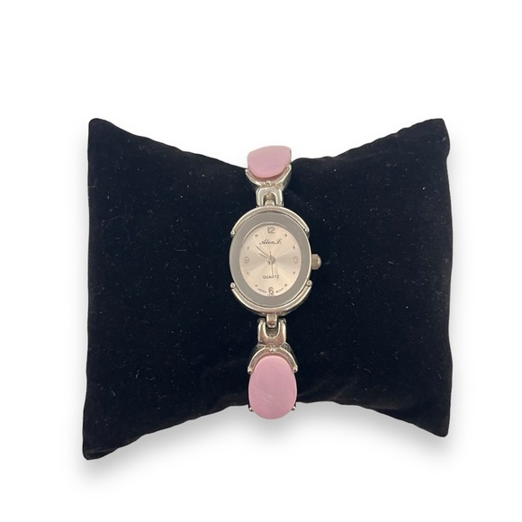 Accessories - Alex L Silver Toned Ladies Watch With Pink Stones